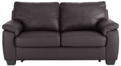 Home - Logan - 2 Seat Leather/Leather Eff - Sofa Bed - Choc